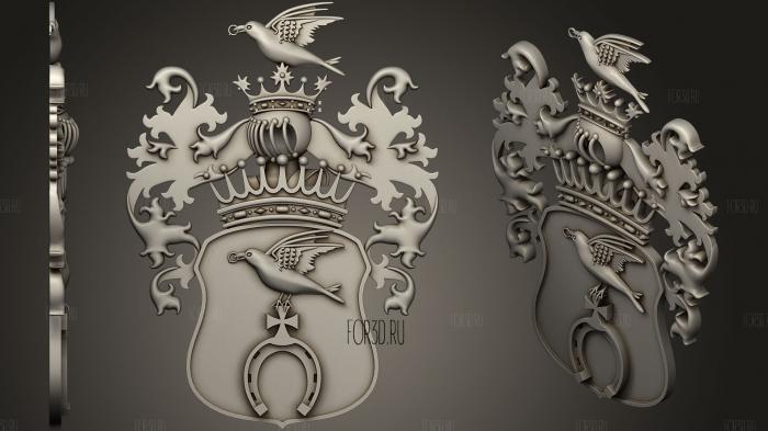 Coat of arms 22 3d stl for CNC
